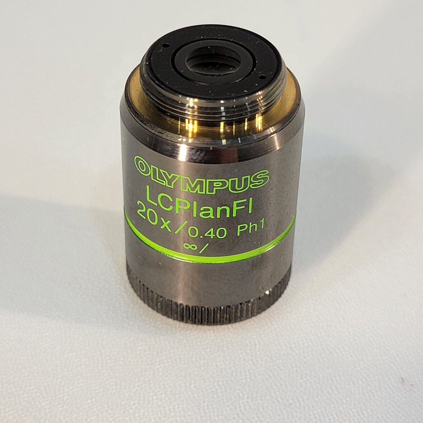 Olympus LCPlanFL 20x / 0.40 Ph1 Microscope Objective w Cap-P1.1 for IX / BX / CX