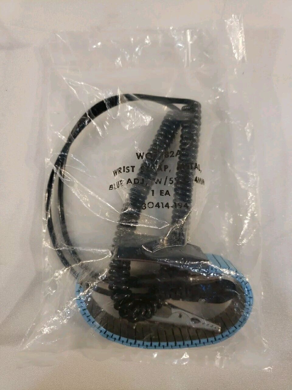 Desco WO7782A Wrist Strap Metal With 5' CC 4mm Alligator Clip End ESD