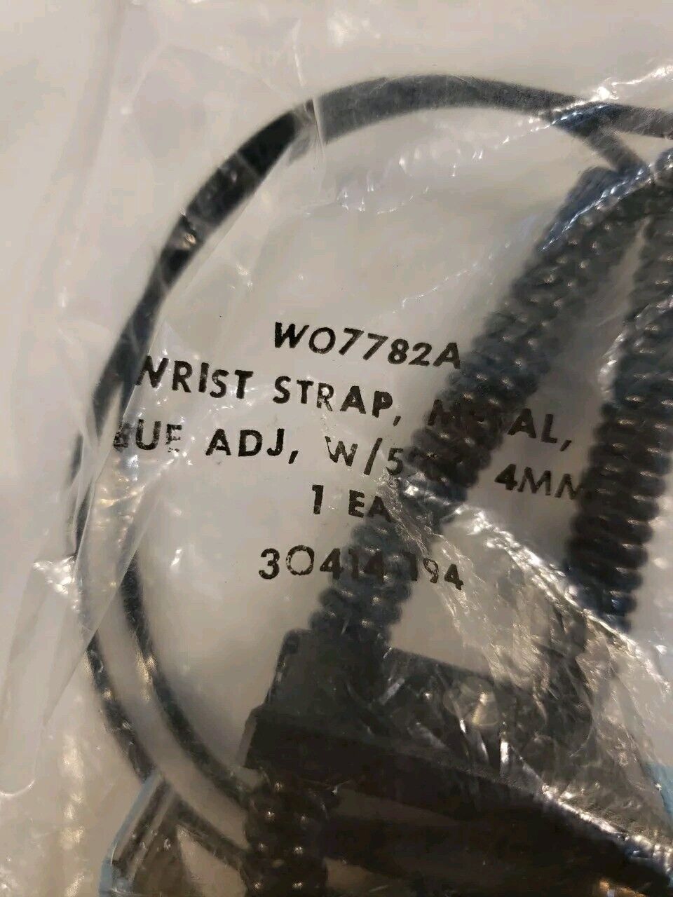 Desco WO7782A Wrist Strap Metal With 5' CC 4mm Alligator Clip End ESD