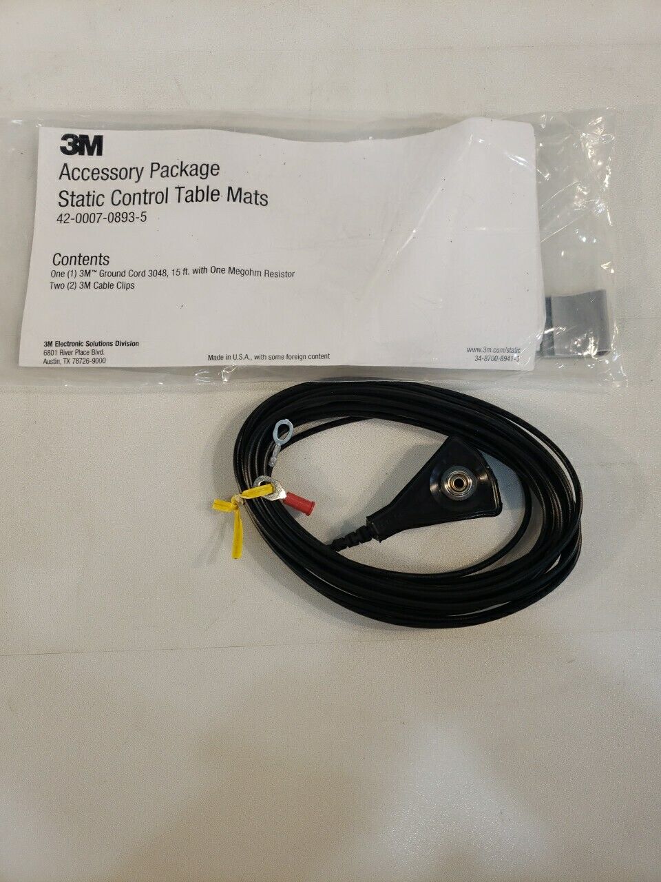 3M 42-0007-0893-5 Accessory Package Static Control Table Mats ESD Safety