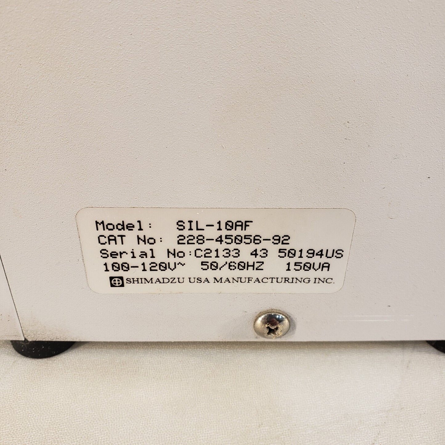 Shimadzu SIL-10AF Syringe Pump 120V 60Hz w/ Cover