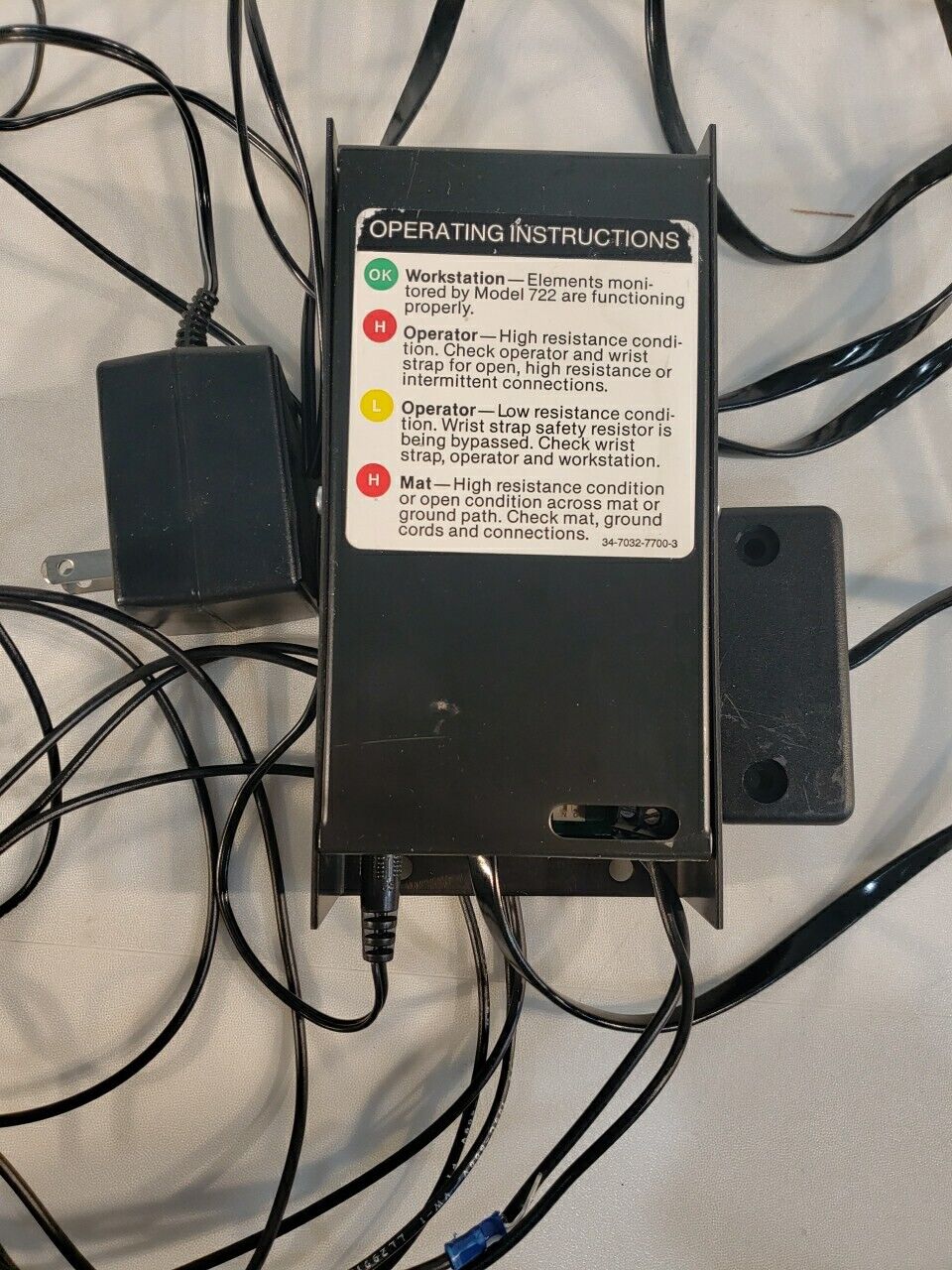 3M 722 Work Station Monitor Kit Electrostatic Discharge ESD Safety