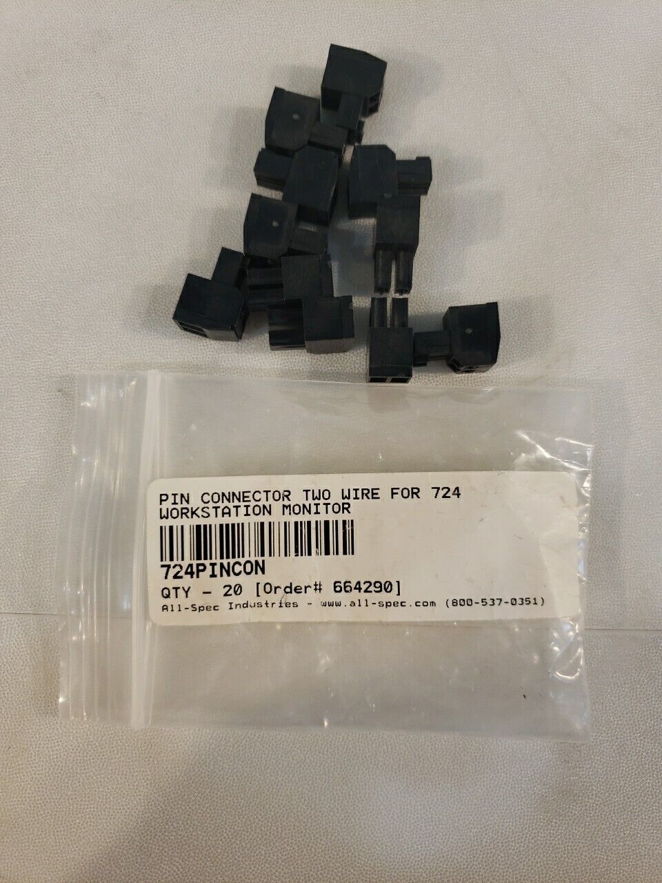 All-Spec Industries Pin Connector Two Wire For 724 Workstafion Monitor 11 Count