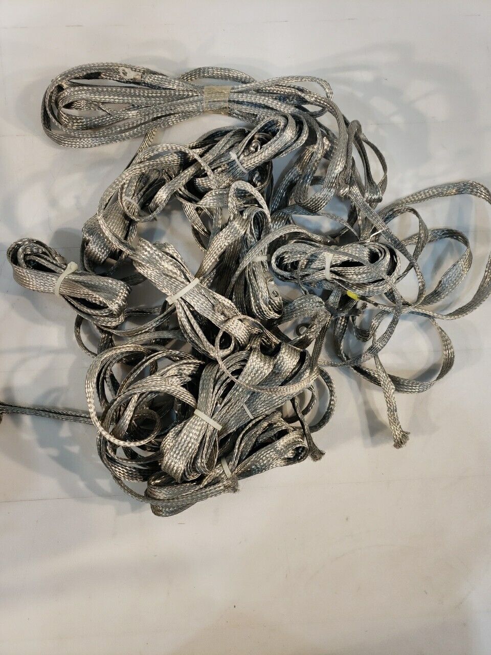 Aluminum Braided Grounding Cable Strap Electrostatic ESD Safety Lot Of 17