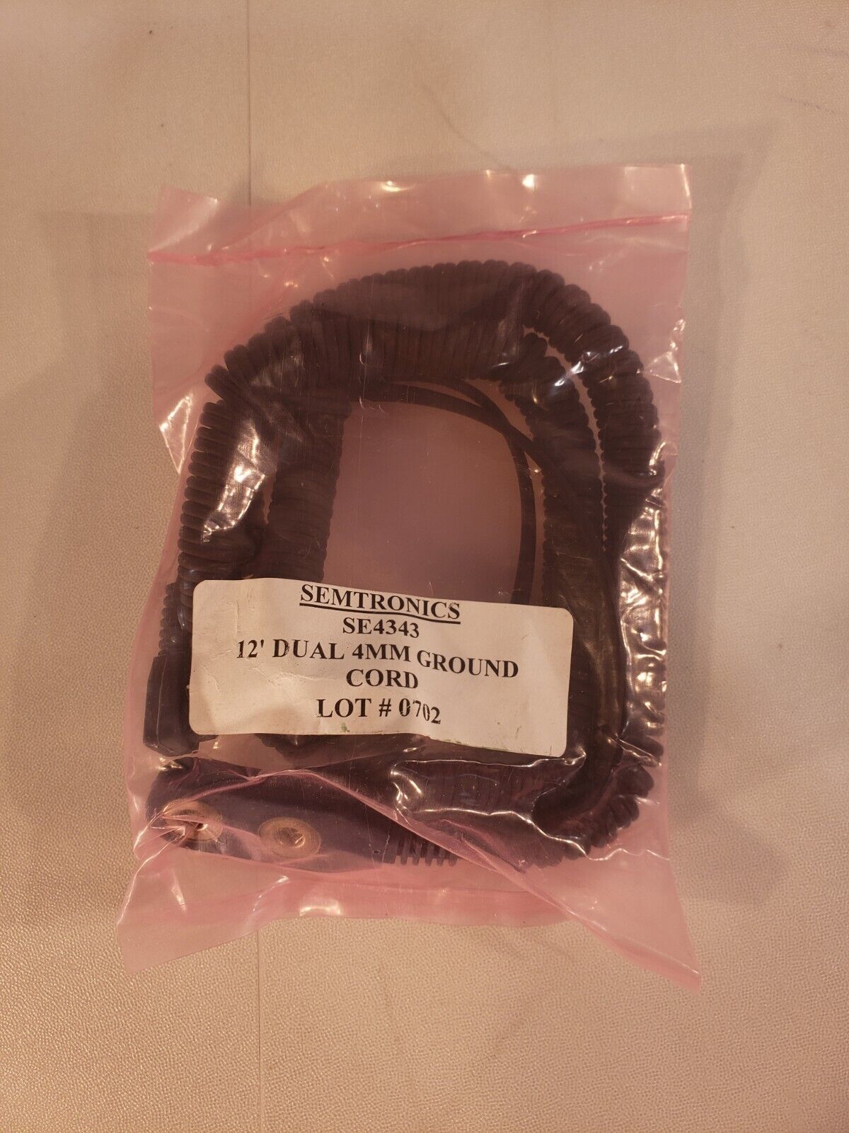 Semtronics SE4343 12ft Dual 4mm Ground Cord