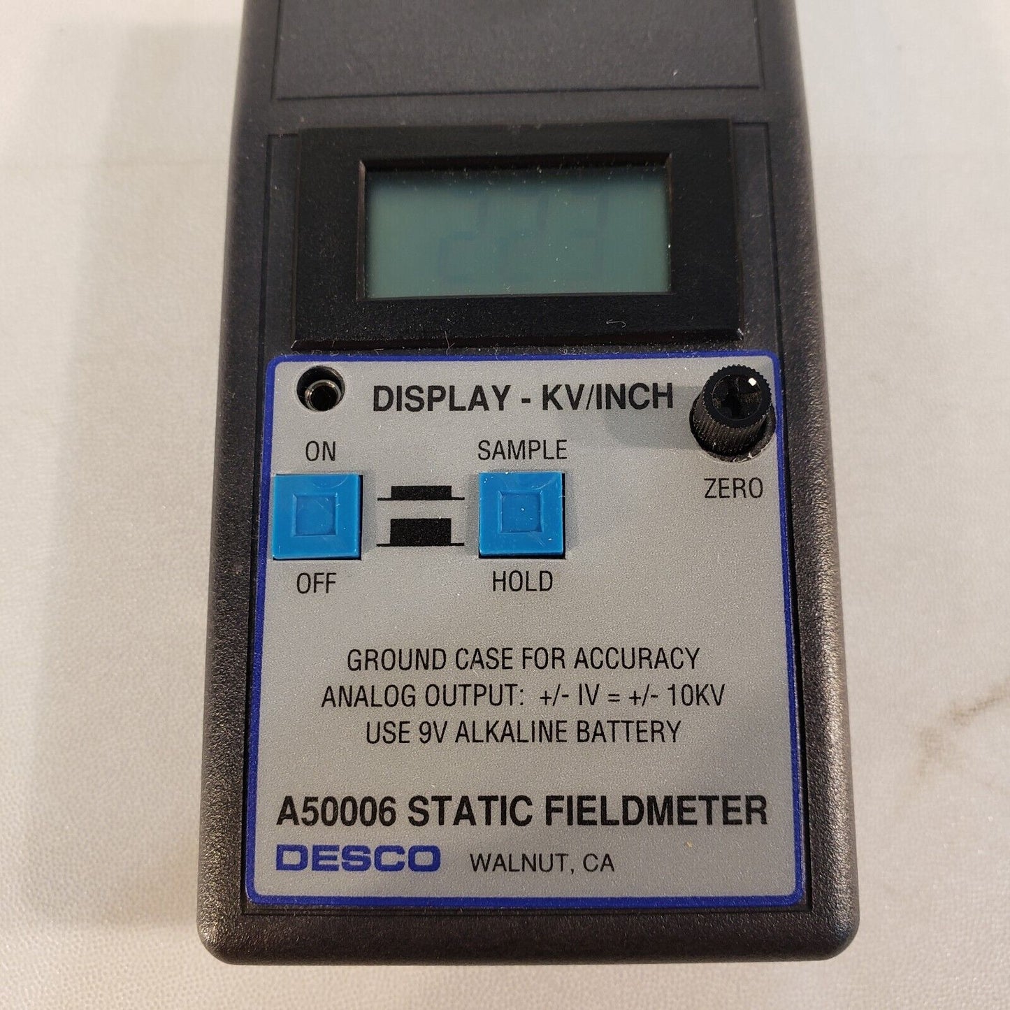 Desco A50006 Electrostatic Fieldmeter Static KV Inch ESD Safety Grounding
