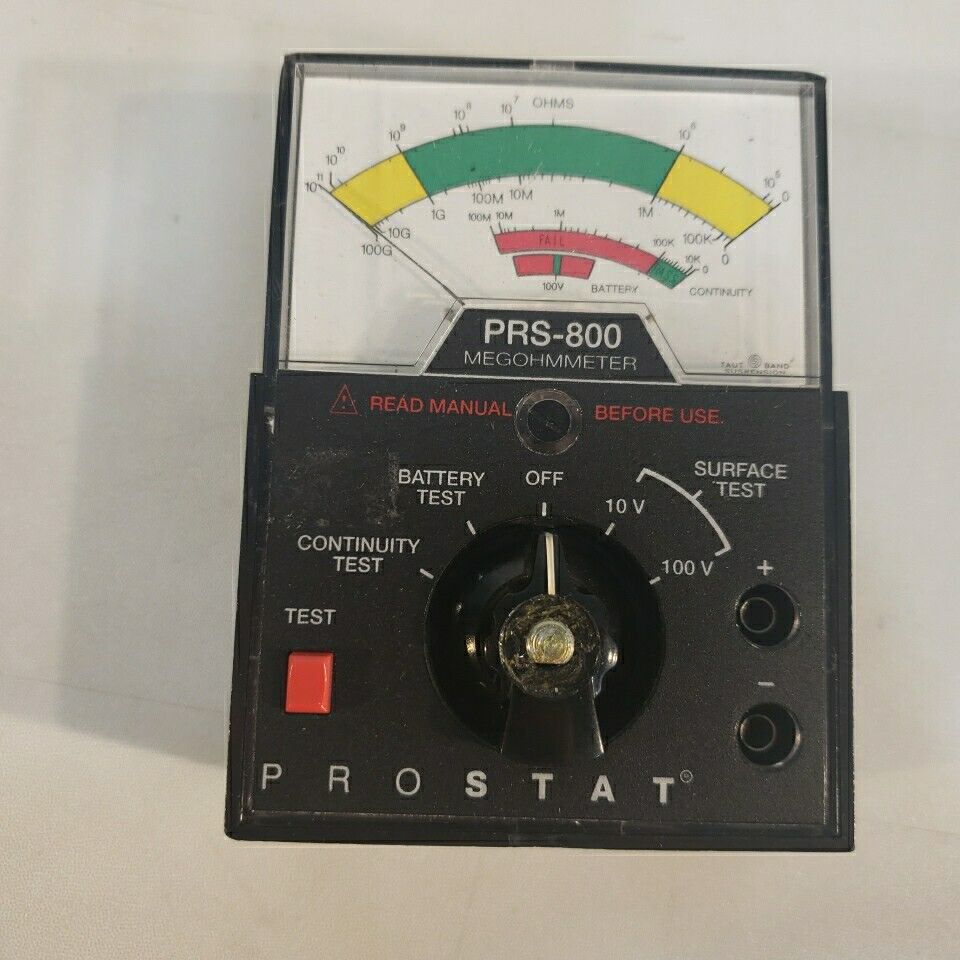 Prostat PRS-800 Megohmmeter Ohms Gauge Electrostatic Discharge Safety Grounding