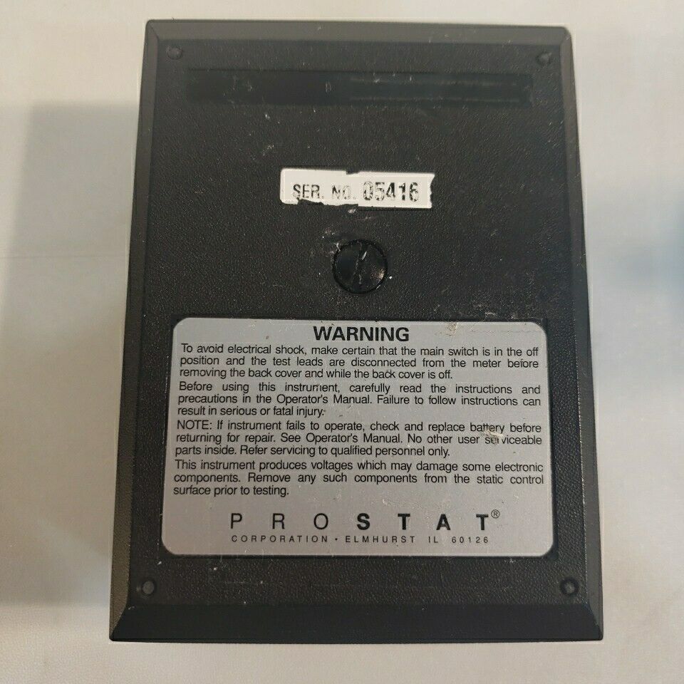 Prostat PRS-800 Megohmmeter Ohms Gauge Electrostatic Discharge Safety Grounding