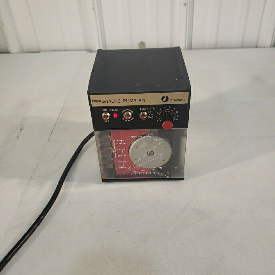 Pharmacia P-1 Peristaltic Pump Adjustable Reversable Variable Speed Laboratory