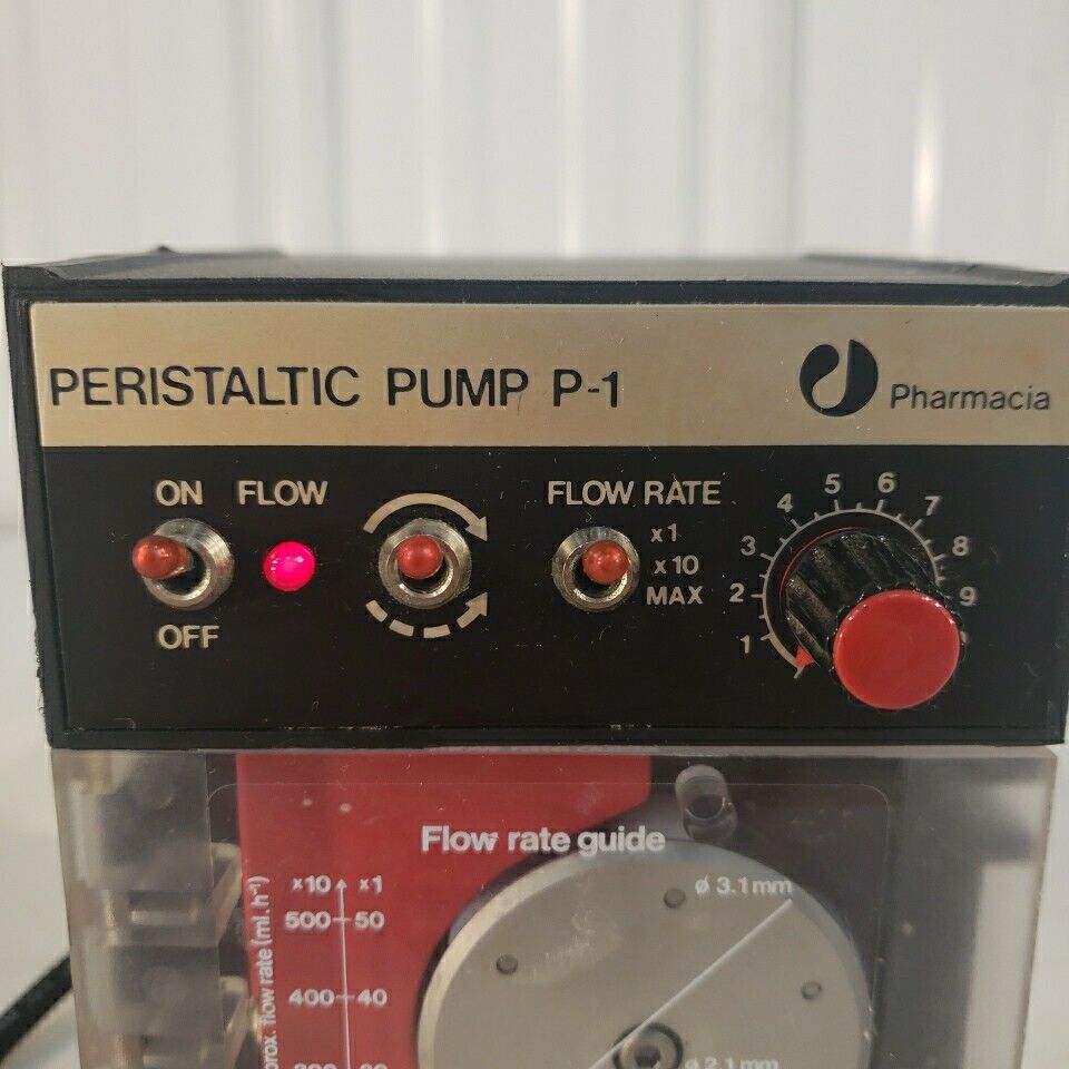 Pharmacia P-1 Peristaltic Pump Adjustable Reversable Variable Speed Laboratory