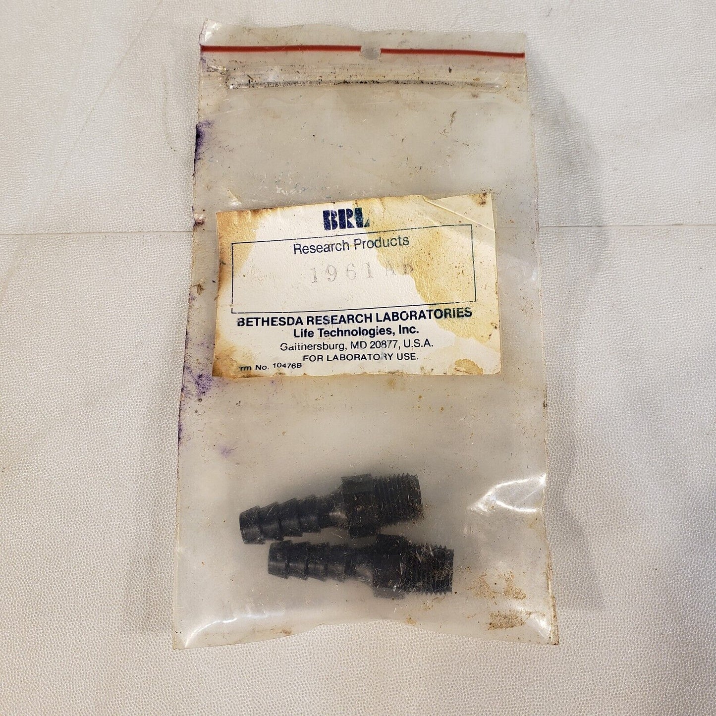 Pack Of Two BRL Life Technologies 10476B Pressure Tube Hose Connector