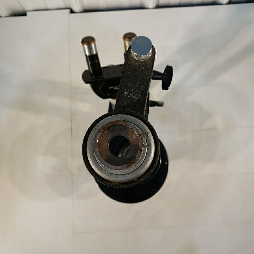 Ernst Leitz Wetzlar Microscope 562958 3.5/6/10:1 Vintage Germany Inverted