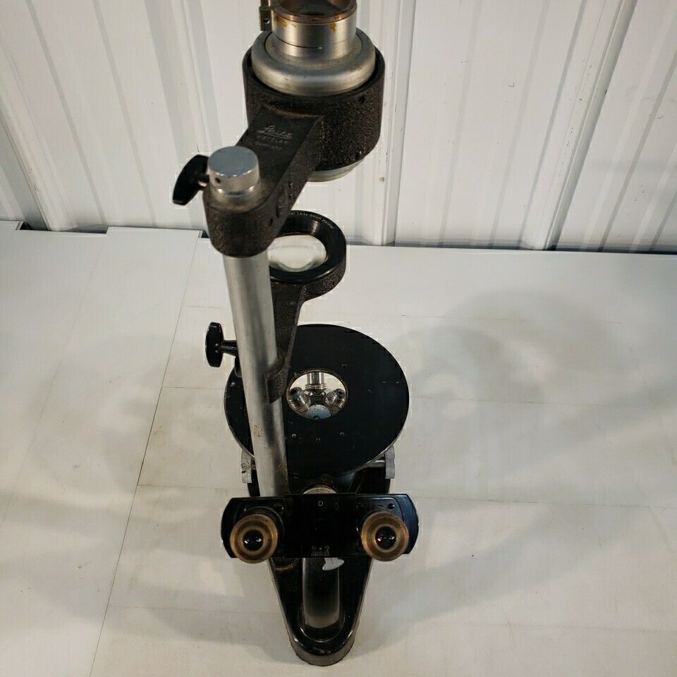 Ernst Leitz Wetzlar Microscope 562958 3.5/6/10:1 Vintage Germany Inverted