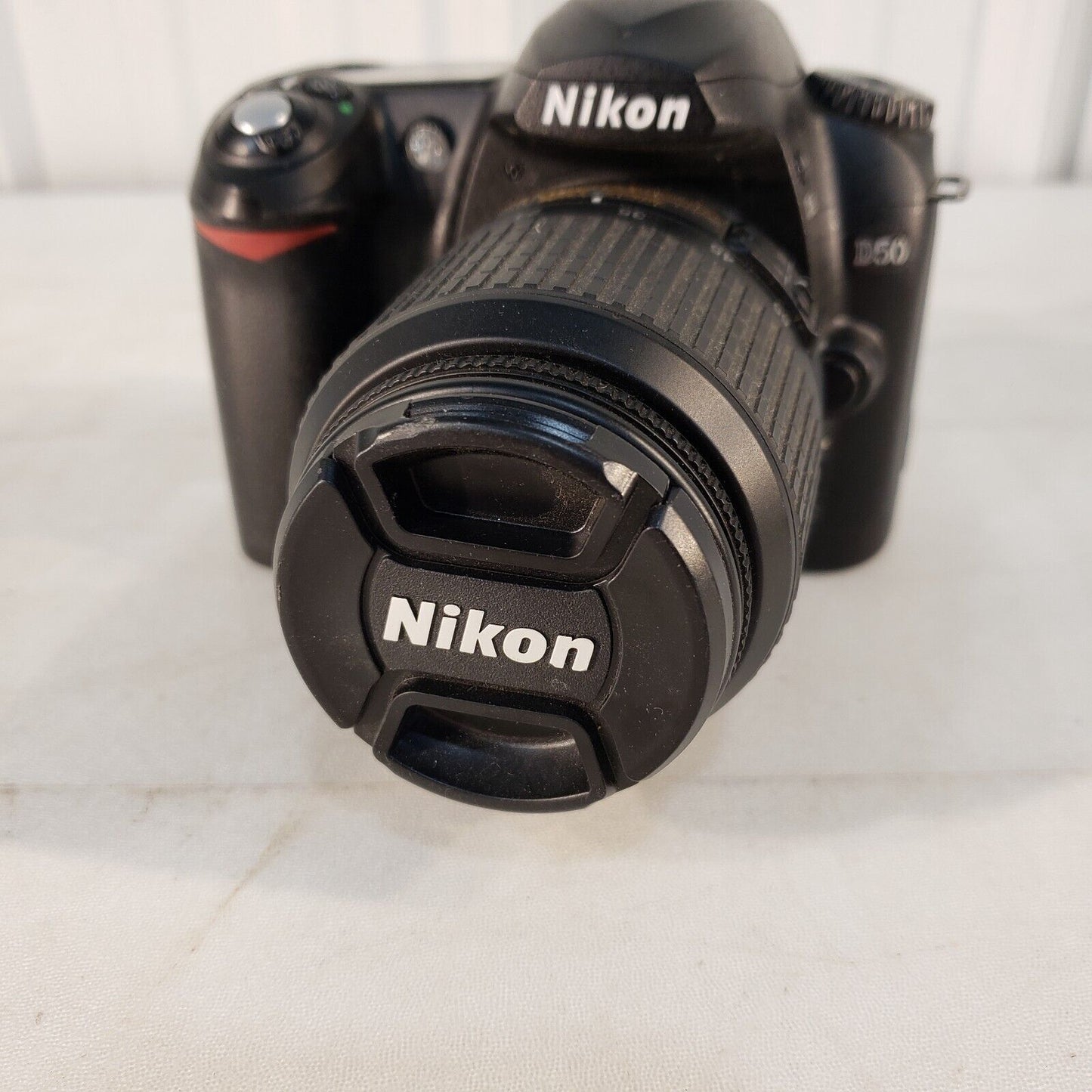 Nikon D50 Digital Camera w/ AF-S NIKKOR 18-55mm Barrel & Strap Tested Working