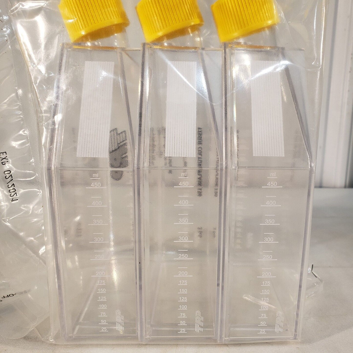 Lot Of 3 TPP 90151 150cm^2 Tissue Culture Flasks 450mL New Old Stock NOS