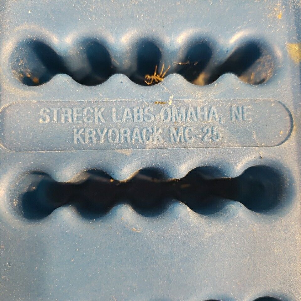 Streck Labs Kryorack MC-25 Test Tube Rack Cooler Chiller Aqueous With Plug