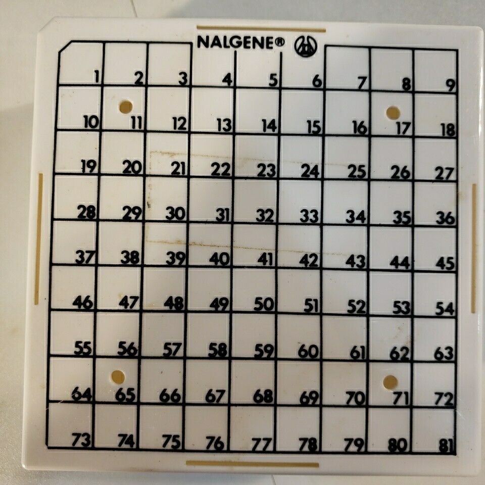 Nalgene 5026-0909 CryoBox 81-Place Cryogenic Vial Storage Box 1.2 & 2.0mL White