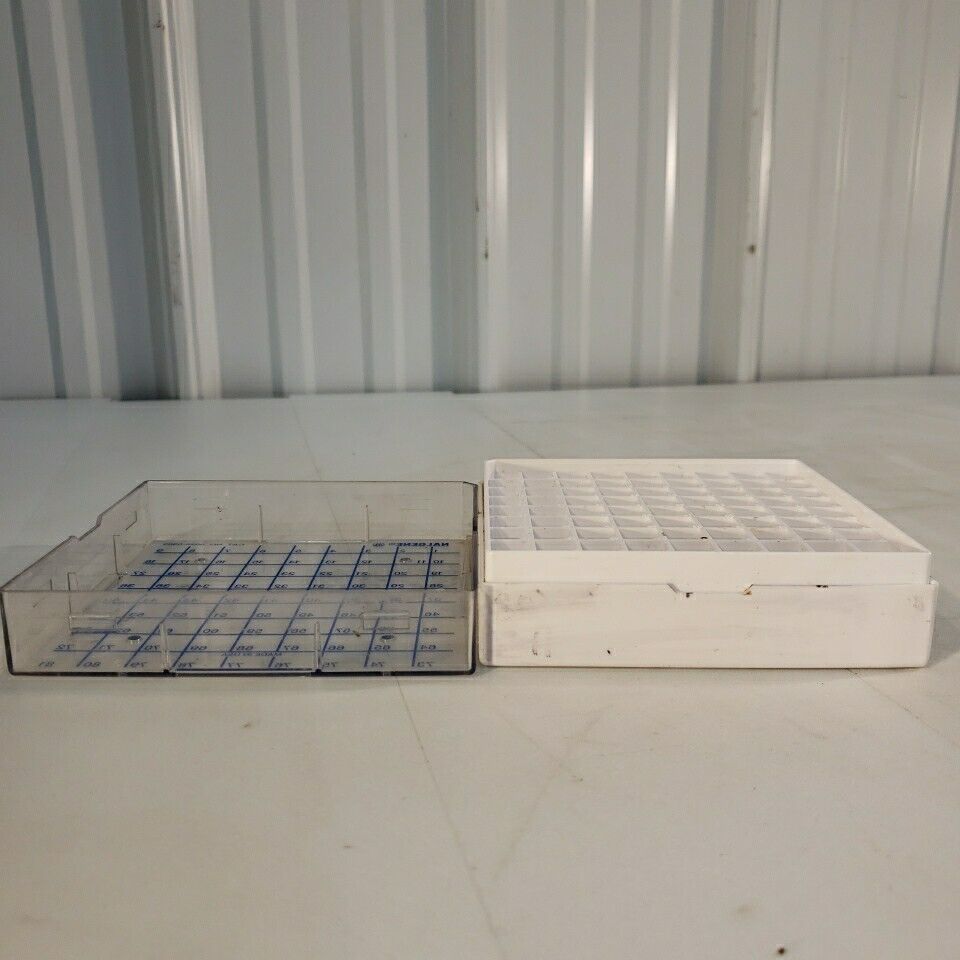 Nalgene 5026-0909 CryoBox 81-Place Cryogenic Vial Storage Box 1.2 & 2.0mL Clear