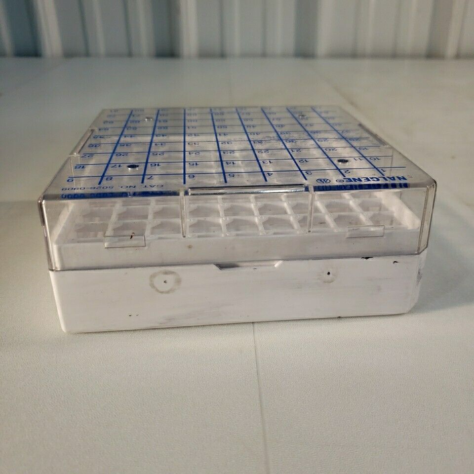 Nalgene 5026-0909 CryoBox 81-Place Cryogenic Vial Storage Box 1.2 & 2.0mL Clear
