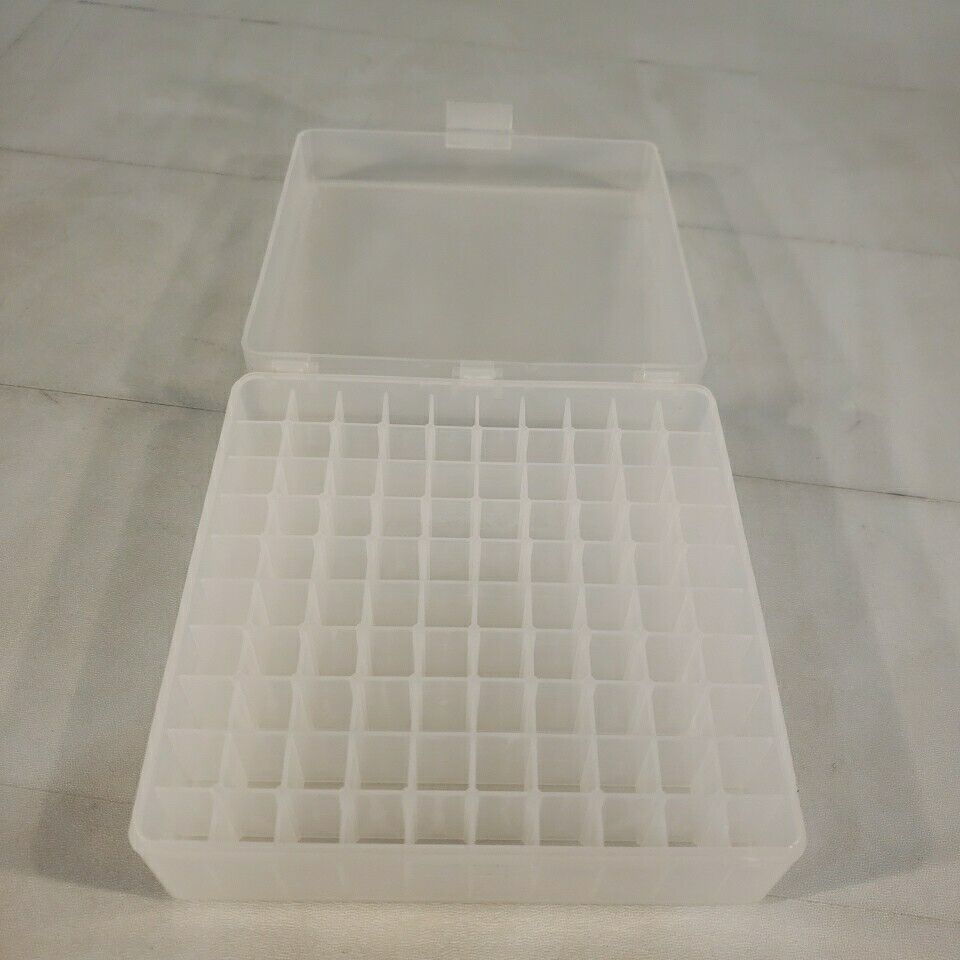 Vwr 40000-320 Microtube Stroage Box 100 Well 10x10 1.5 Or 2 mL Tubes Clear