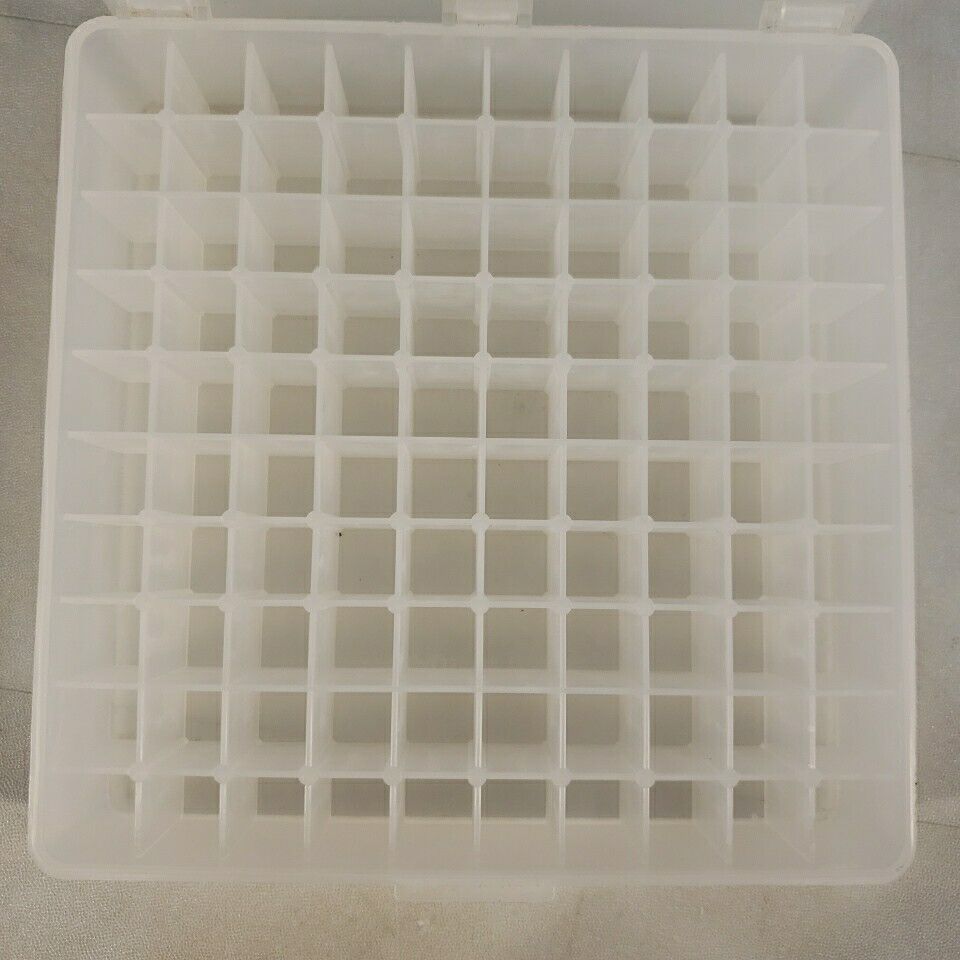 Vwr 40000-320 Microtube Stroage Box 100 Well 10x10 1.5 Or 2 mL Tubes Clear