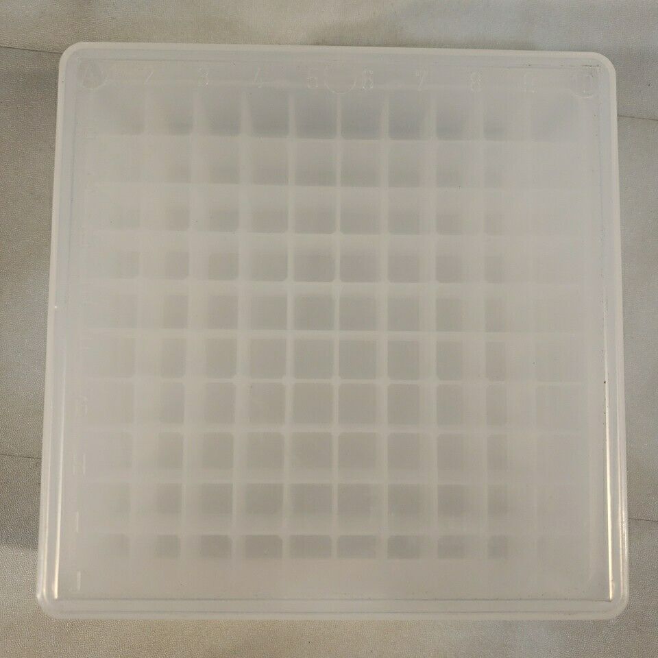 Vwr 40000-320 Microtube Stroage Box 100 Well 10x10 1.5 Or 2 mL Tubes Clear
