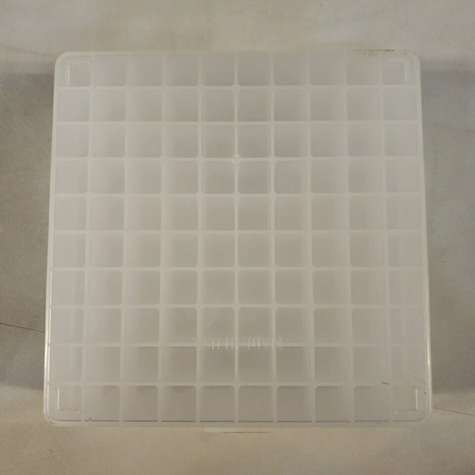 Vwr 40000-320 Microtube Stroage Box 100 Well 10x10 1.5 Or 2 mL Tubes Clear