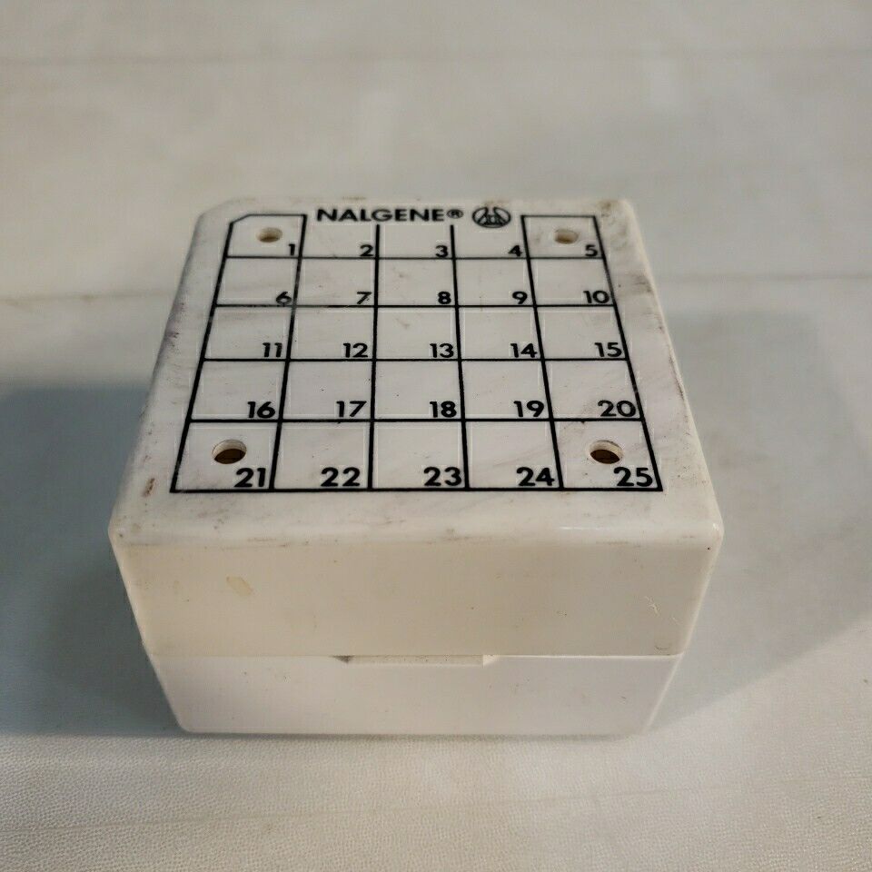 Nalgene 5025-0505 CryoBox 25-Place Cryogenic Vial Storage Box 1.2 & 2.0mL White