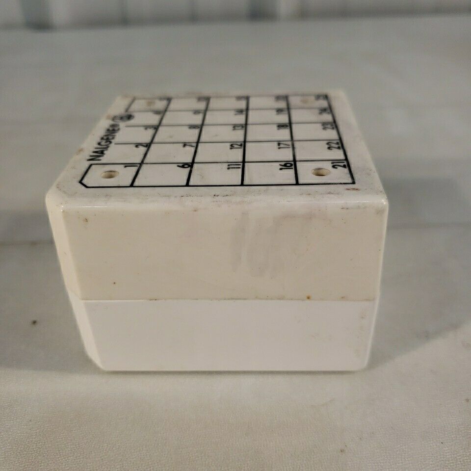 Nalgene 5025-0505 CryoBox 25-Place Cryogenic Vial Storage Box 1.2 & 2.0mL White