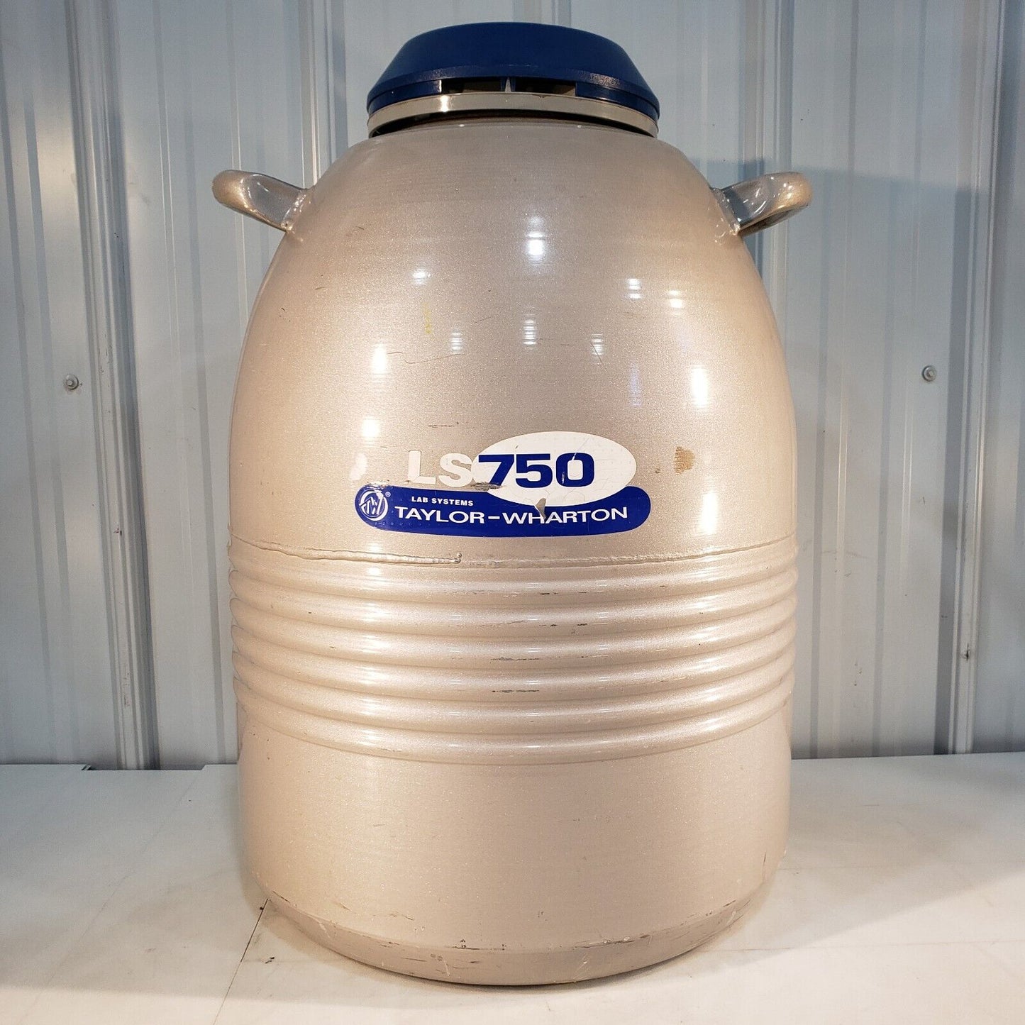 Taylor-Wharton LS750B-R 35L LN2 Cryogenic Sample Storage Vessel Dewar w/ Cart