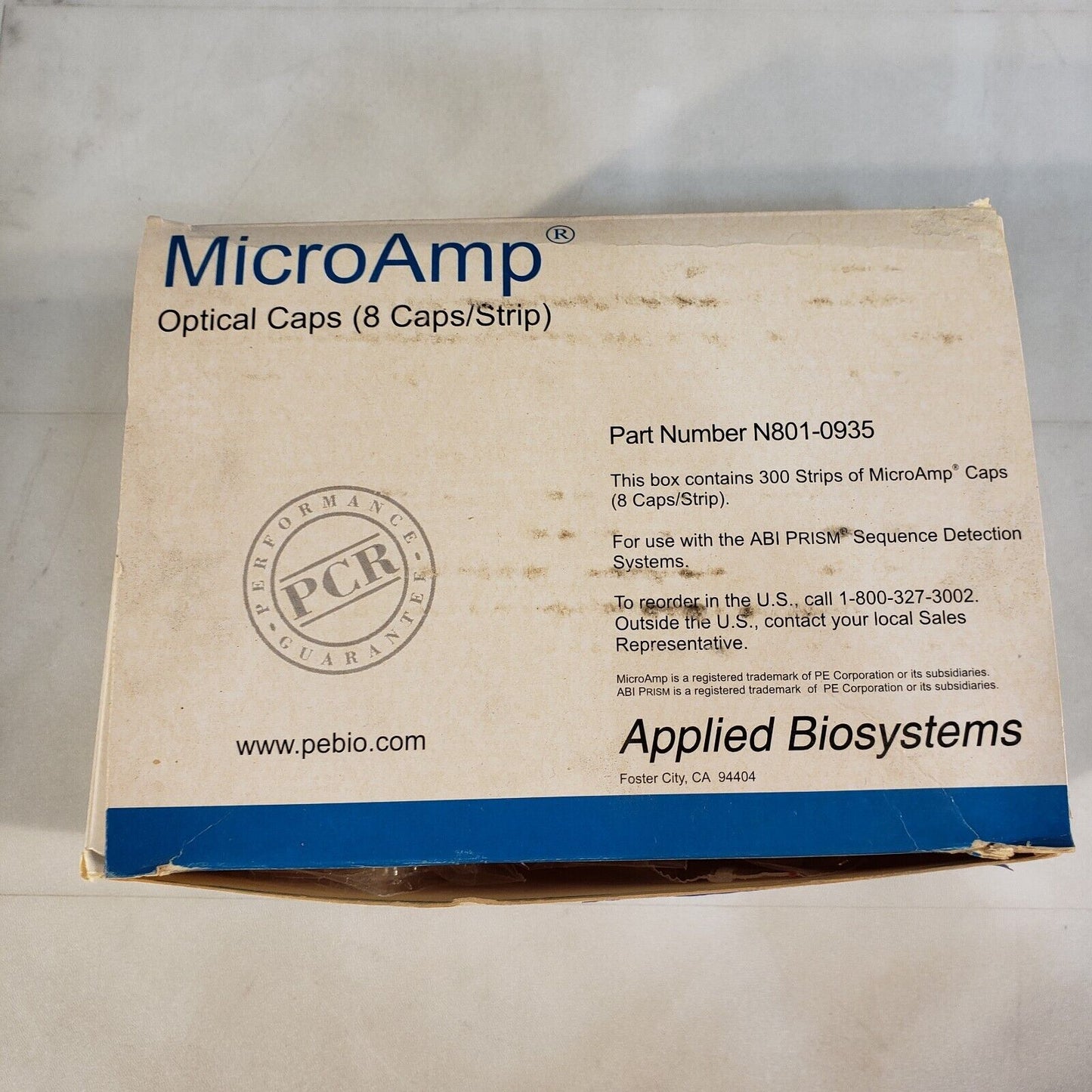 Applied Biosystems N801-0936 MicroAmp Optical Caps 237 Strips