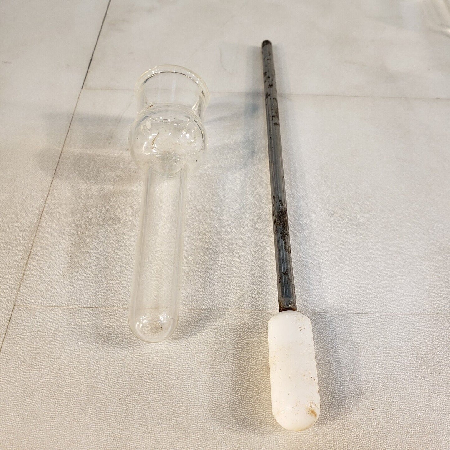 Lot Of 6 Bellco Glass Test Tubes & Compactors Small Sample Mortar Pestle
