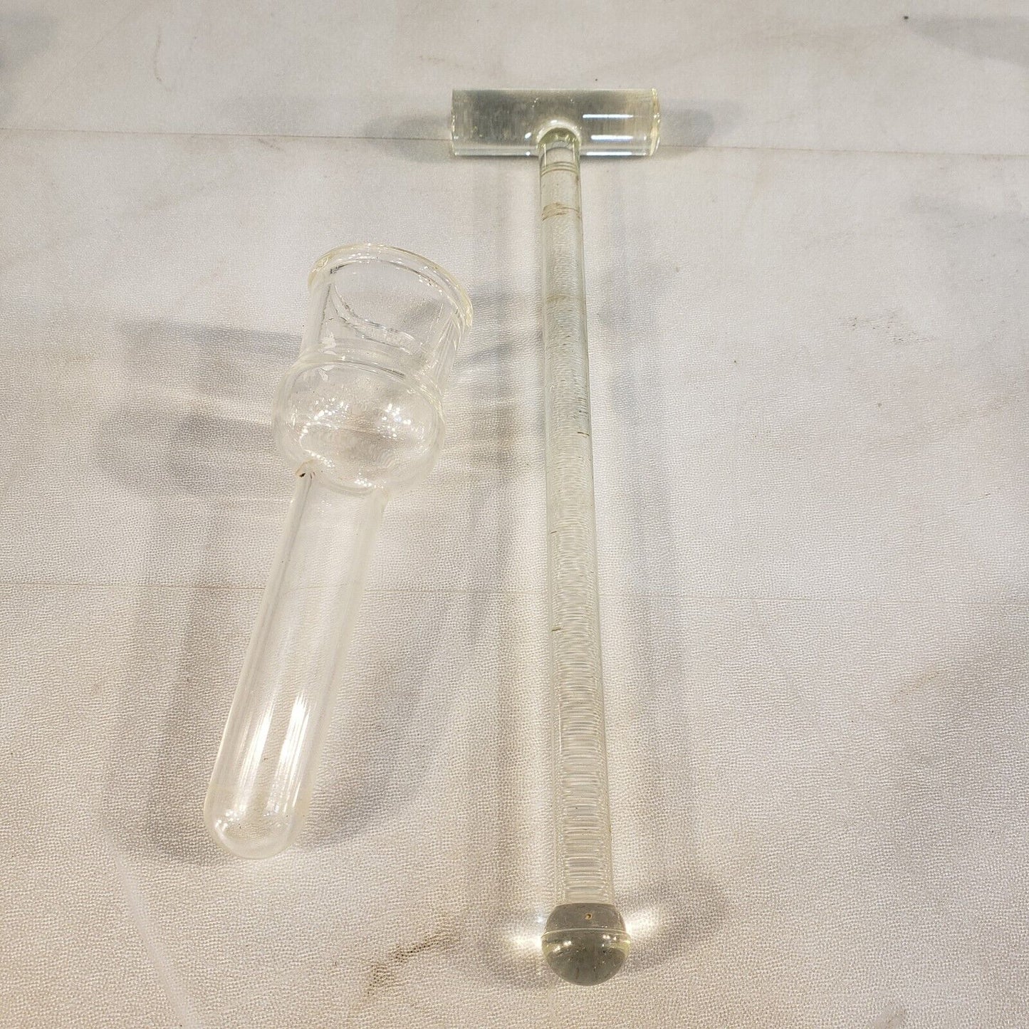 Lot Of 6 Bellco Glass Test Tubes & Compactors Small Sample Mortar Pestle