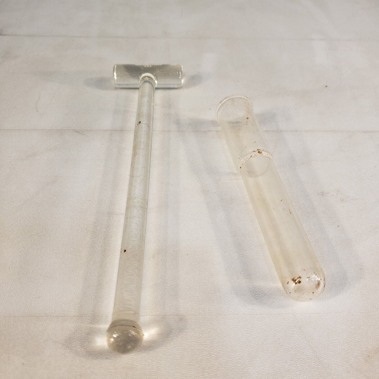 Lot Of 6 Bellco Glass Test Tubes & Compactors Small Sample Mortar Pestle
