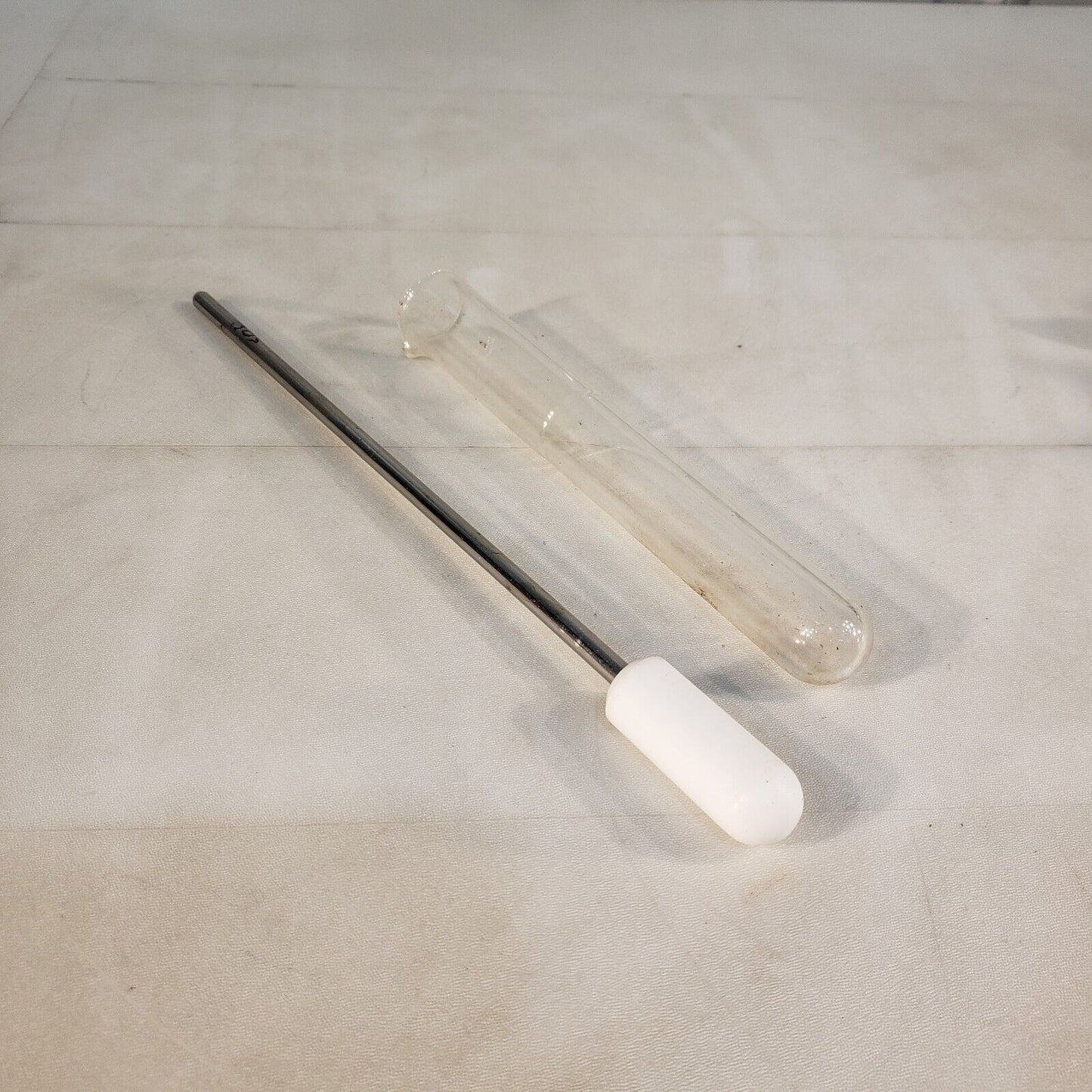 Lot Of 6 Bellco Glass Test Tubes & Compactors Small Sample Mortar Pestle