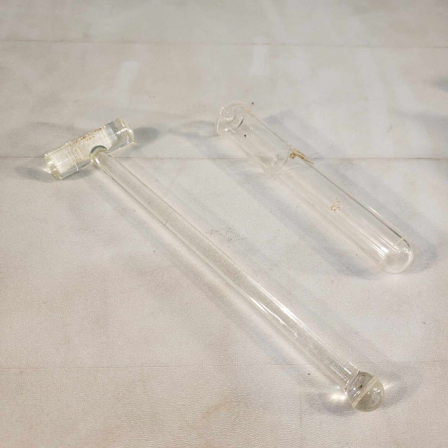 Lot Of 6 Bellco Glass Test Tubes & Compactors Small Sample Mortar Pestle