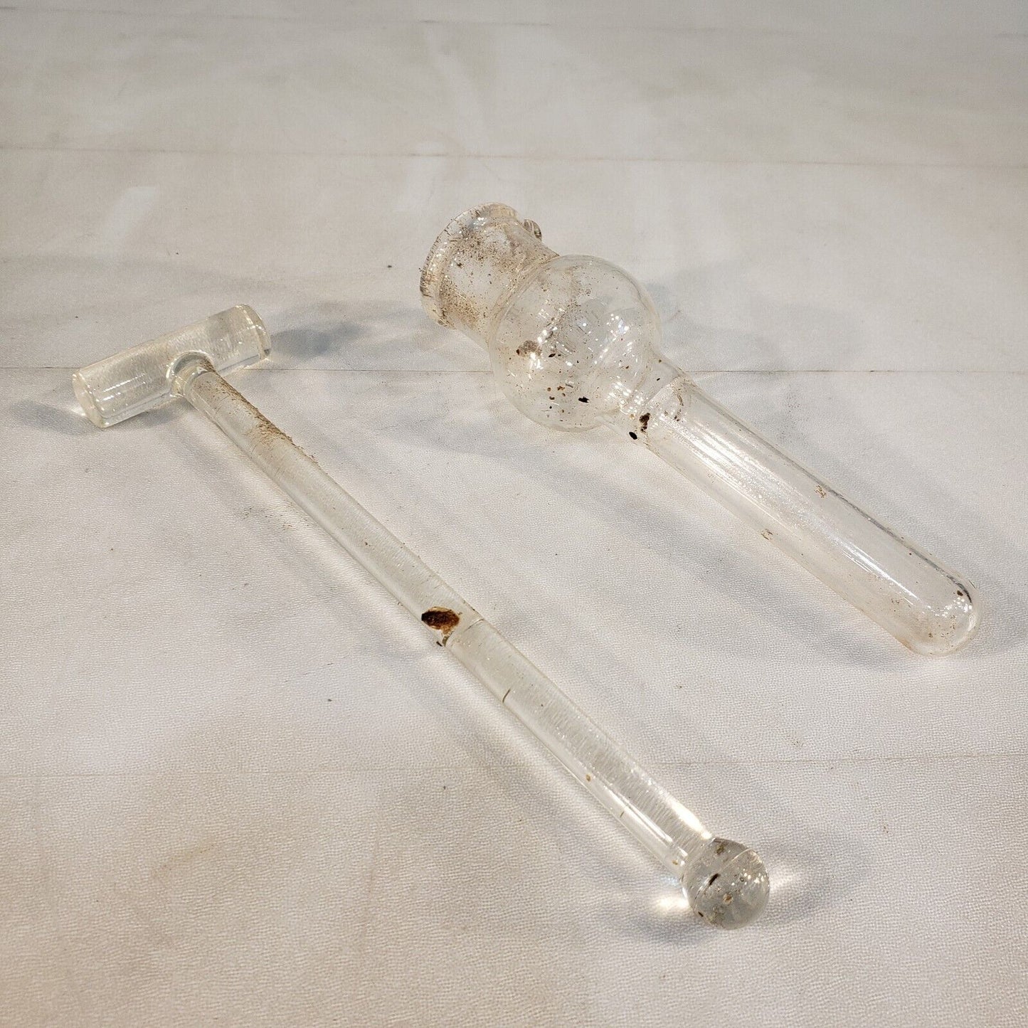 Lot Of 6 Bellco Glass Test Tubes & Compactors Small Sample Mortar Pestle