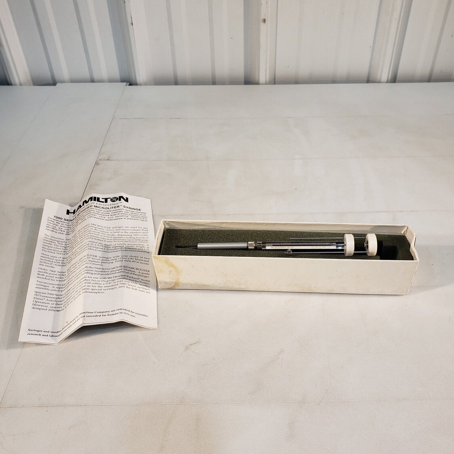 Hamilton 7001 80107 Single Channel Microliter Syringe 1.0uL