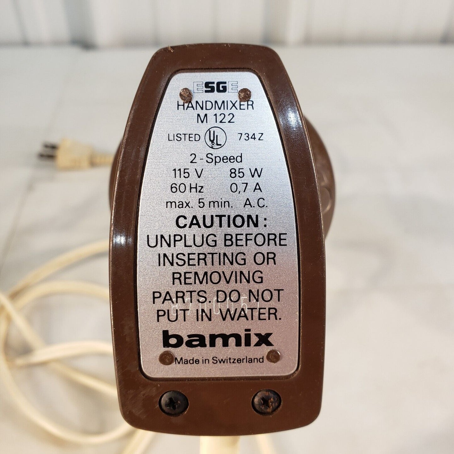 Bamix ESGE M122 Handmixer 85W Swiss Immersion Lab Mixer