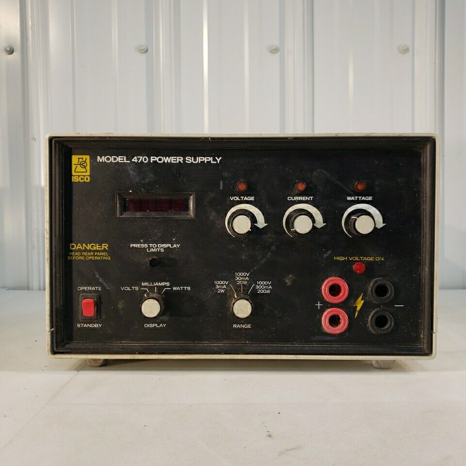 Teledyne ISCO 470 Adjustable DC Power Supply 2-200W 40-1000V Output High Voltage