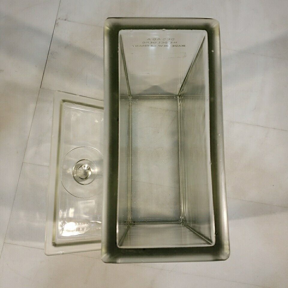 Desaga Heidelberg Glass Storage Container With Lid 9"x9"x4.25"