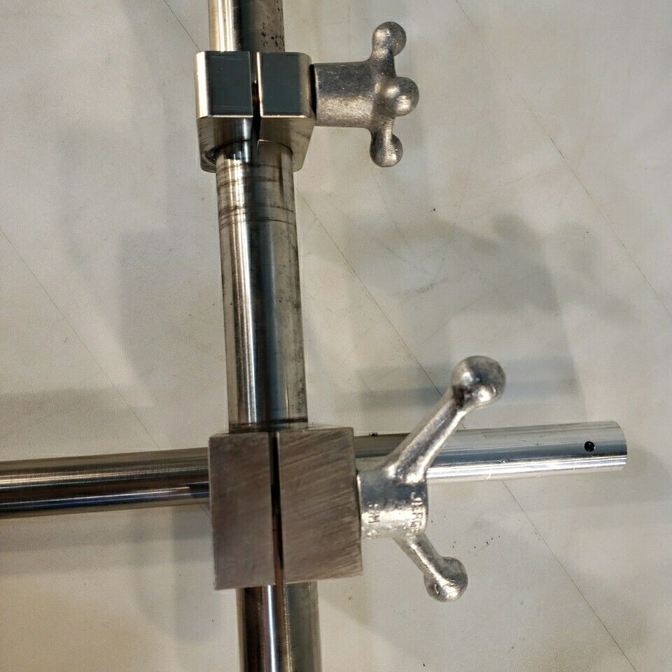 Jergens Cleve Microscope Table Mount Heavy Duty With 4" Extender Metal