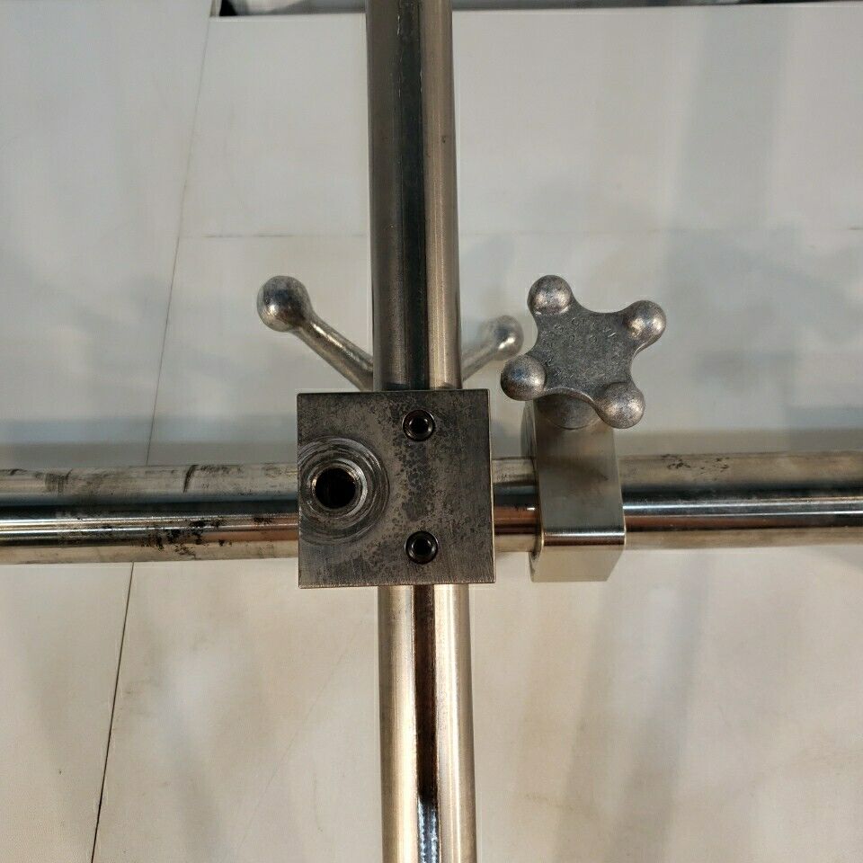 Jergens Cleve Microscope Table Mount Heavy Duty With 4" Extender Metal