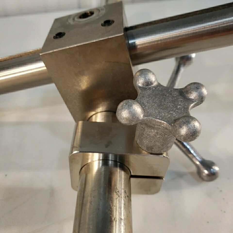 Jergens Cleve Microscope Table Mount Heavy Duty With 4" Extender Metal