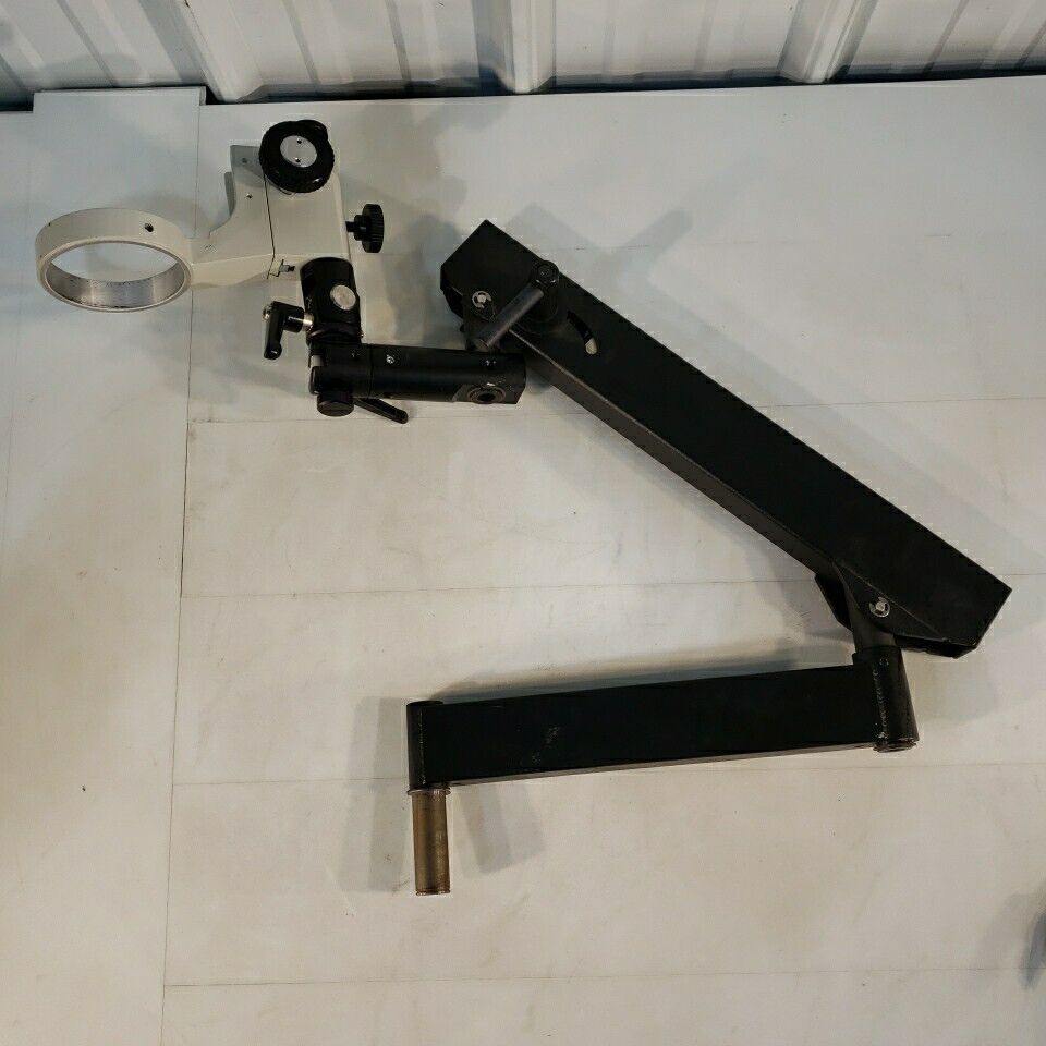 Heavy Duty Microscope Stand 3.32" Holder Adjustable Optical Metal Arm Stand