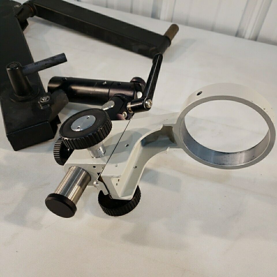 Heavy Duty Microscope Stand 3.32" Holder Adjustable Optical Metal Arm Stand