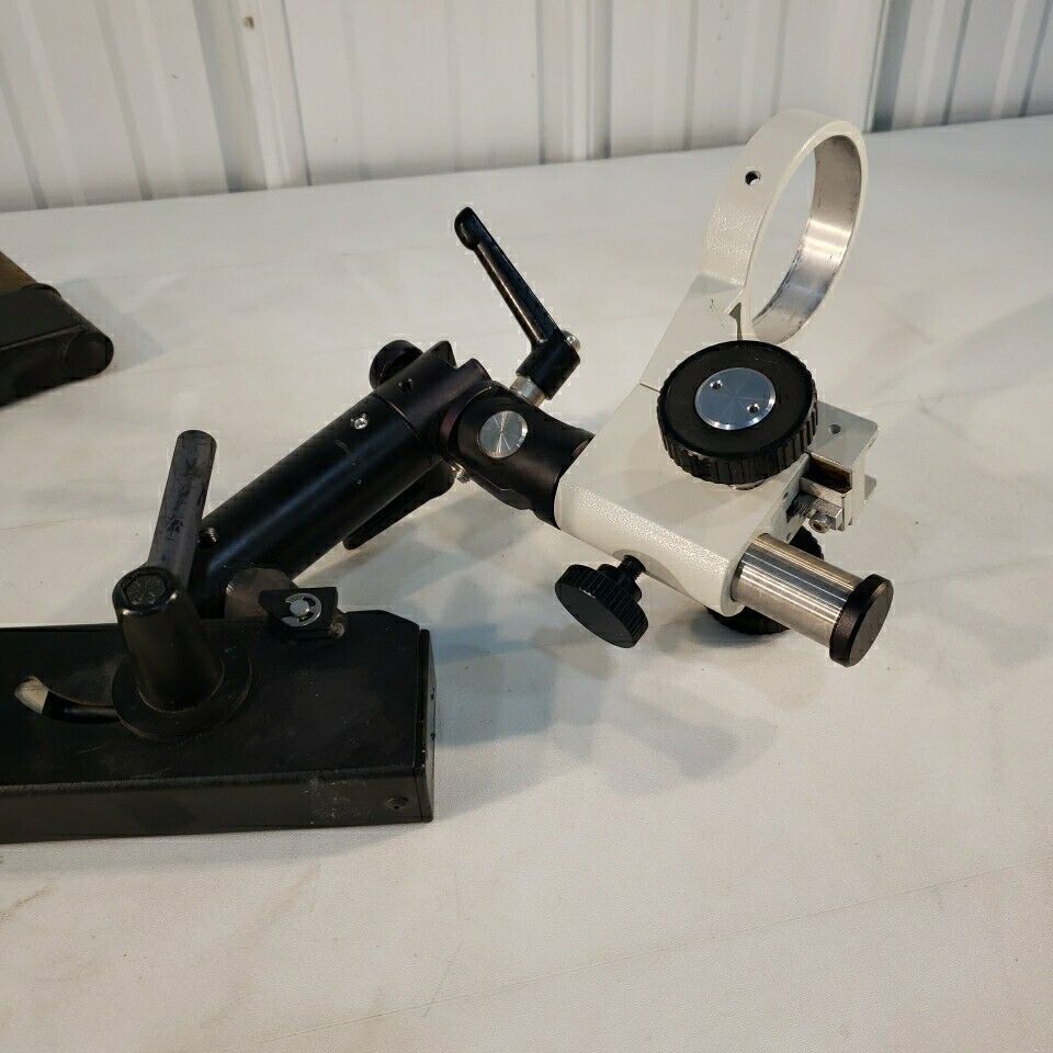 Heavy Duty Microscope Stand 3.32" Holder Adjustable Optical Metal Arm Stand