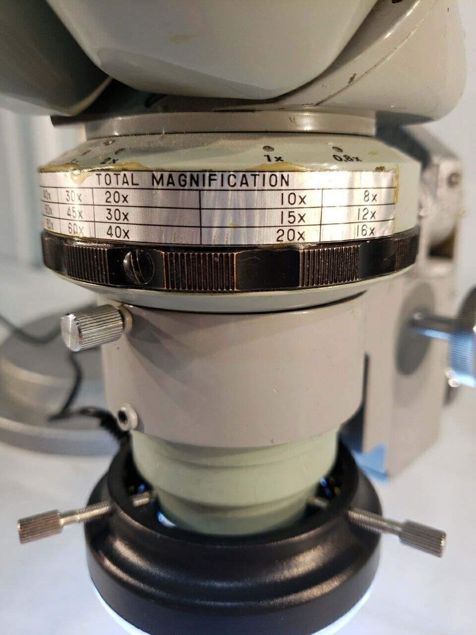 Nikon Microscope Stereozoom Adjustable Table Stand Mount 10x Eyepieces