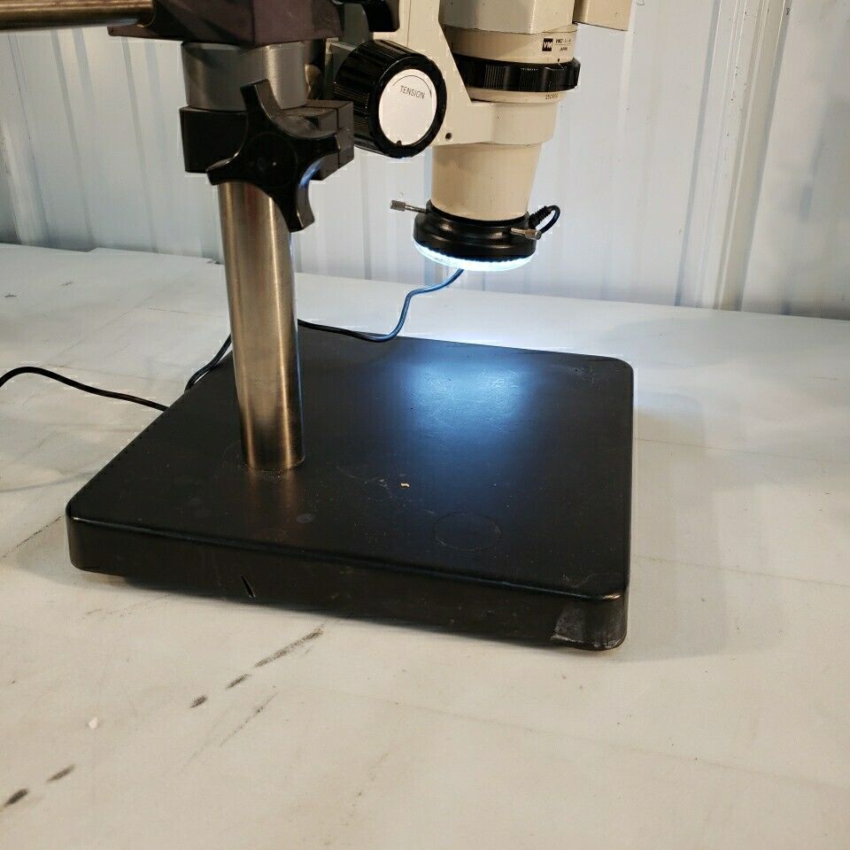 Olympus VMZ 1-4x Stereo Scope Table Stand Mount Adjustable 10x Eyepieces W/light