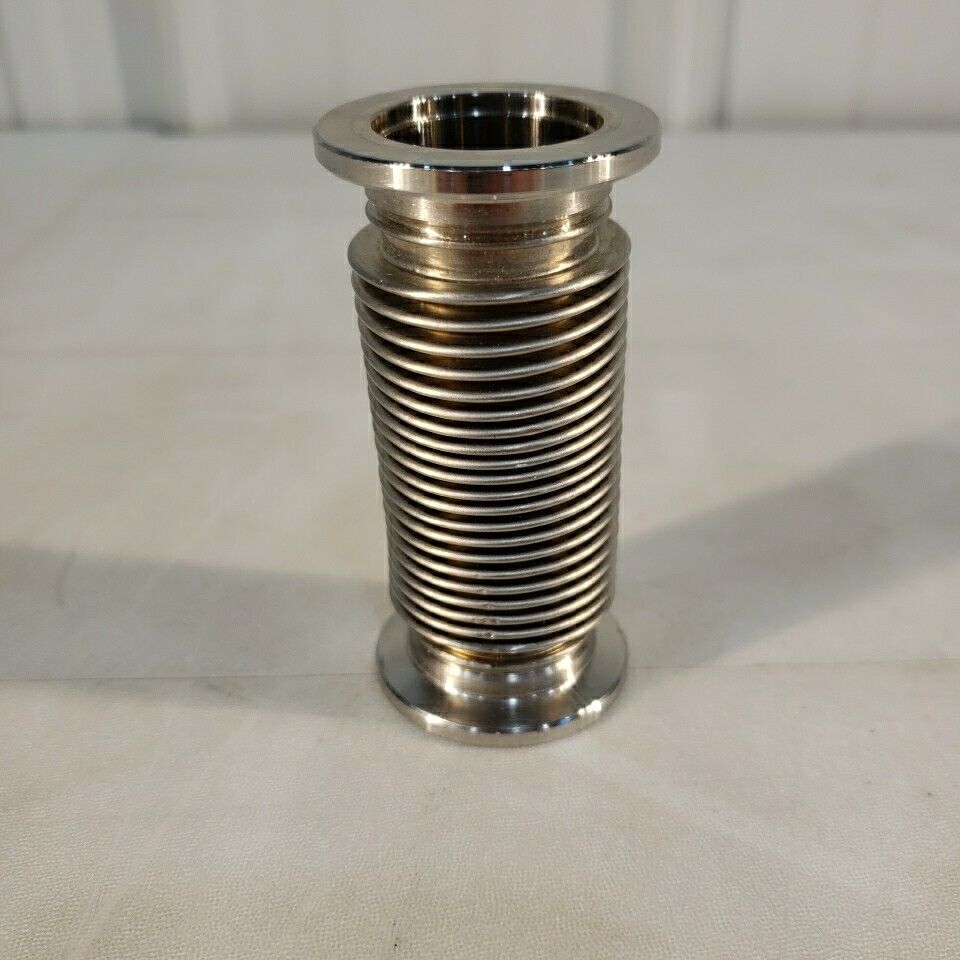 KF25 NW25 QF25 Bellows Nipple 3-3/8" Length High Vacuum Stainless Steel